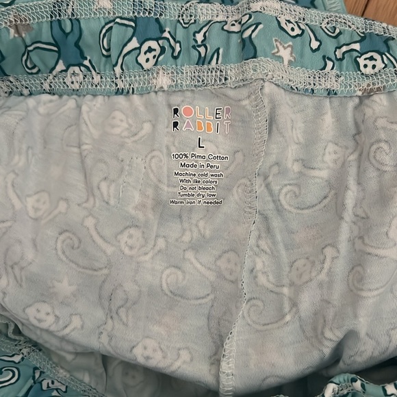 NWOT Roller Rabbit 
Star Monkey Pajamas set Hanukkah Holiday Large - Picture 4 of 8